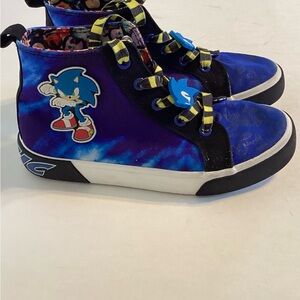 Sonic the Hedgehog Kids High-Top Sneakers - Blue and Black size 3